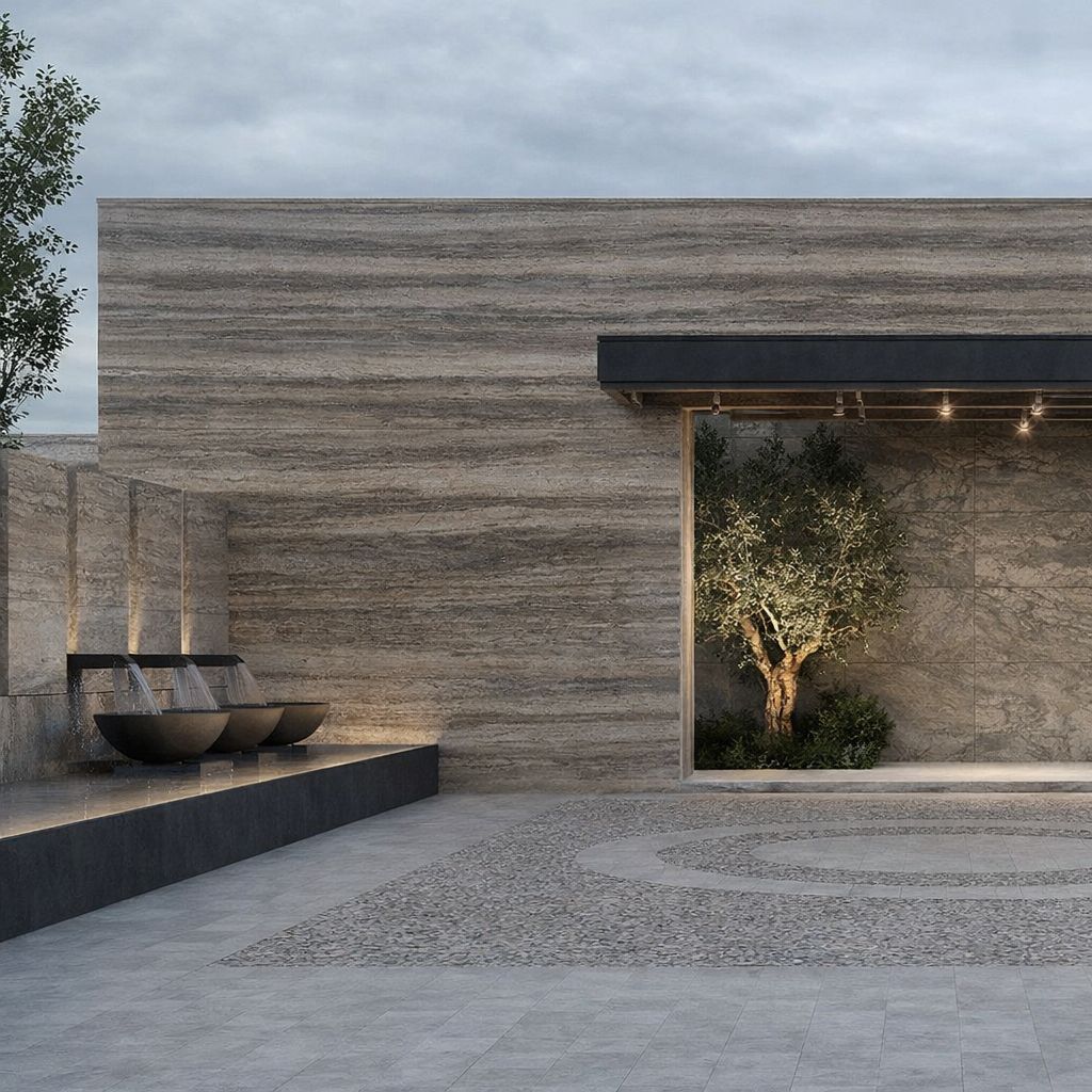 Titanium Travertine Marble